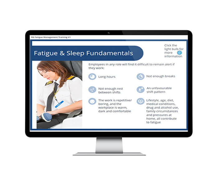 Fatigue Management online aviation training eLearning course.